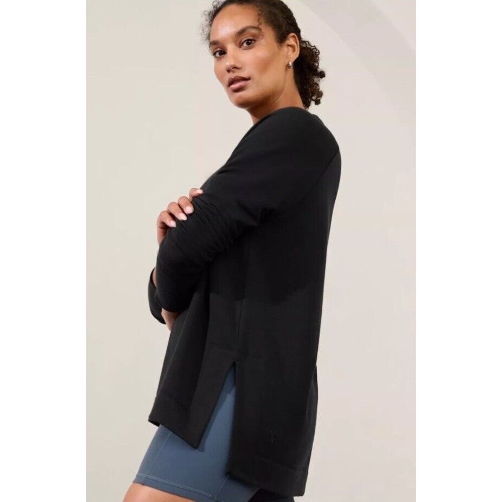 Athleta Coaster Luxe Recovery Sweatshirt Size S‎ Black